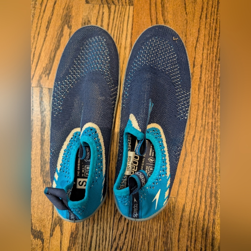 Speedo Kids Navy and Teal Water Shoes